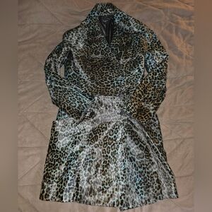 Azzedine Alaia LUXURY ITEM! Cavalino Calf Skin Double Breasted Coat. Sz 38. R2S!